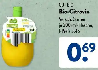 Aldi Süd GUT BIO Bio-Citrovin 200 ml Flasche Angebot