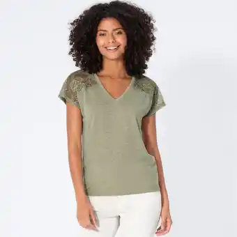 NKD Damen-T-Shirt mit Spitzeneinsatz Angebot