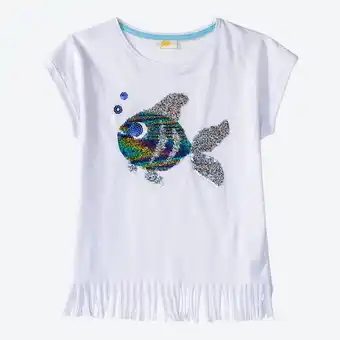 NKD Kinder-Mädchen-T-Shirt mit Wendepailletten Angebot