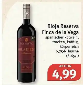 Feneberg Rioja Reserva Finca De La Vega Angebot