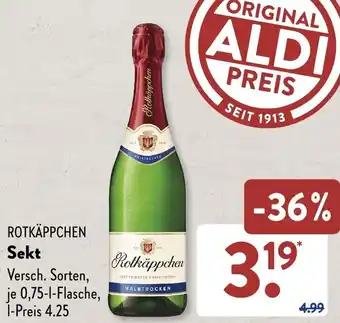 Aldi Süd ROTKÄPPCHEN Sekt 0,75 L Flasche Angebot