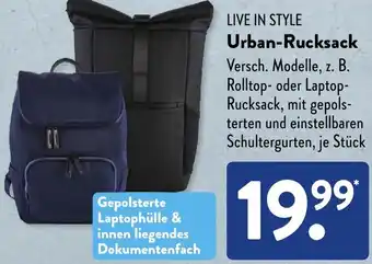 Aldi Süd LIVE IN STYLE Urban-Rucksack Angebot