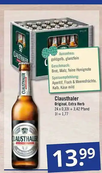 GetränkePartner Clausthaler Original, Extra Herb Angebot