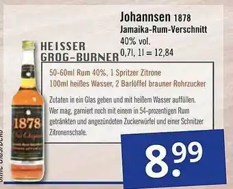 GetränkePartner Johannsen 1878 Jamaika-rum-verschnitt Angebot