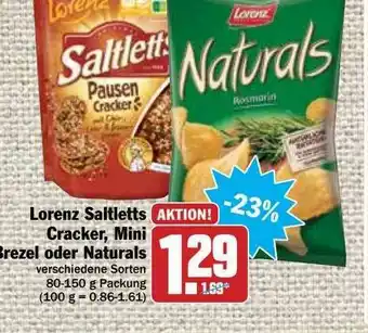 Hit Lorenz Saltletts Cracker, Mini Brezel Oder Naturals Angebot