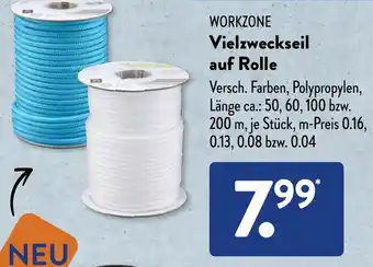 Aldi Süd WORKZONE Vielzweckseil auf Rolle Angebot