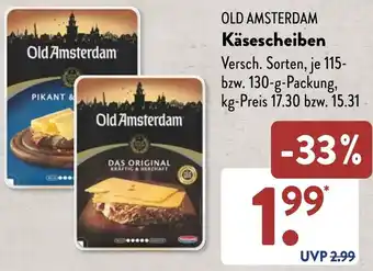 Aldi Süd OLD AMSTERDAM Käsescheiben 115-130 g Packung Angebot