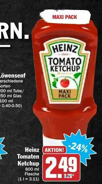 Hit Löwensenf, Heinz Tomaten Ketchup Angebot