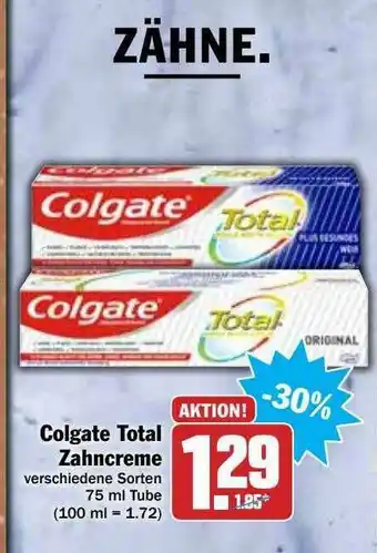 Hit Colgate Total Zahncreme Angebot