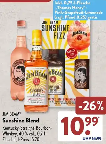 Aldi Süd JIM BEAM Sunshine Blend 0,7 L Flasche Angebot