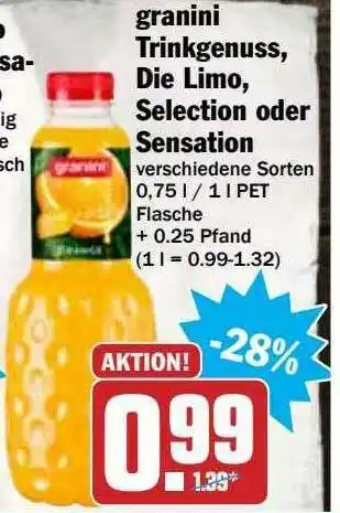 Hit Granini Trinkgenuss, Die Limo, Selection Oder Sensation Angebot