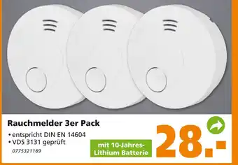 Globus Baumarkt Rauchmelder 3er Pack Angebot