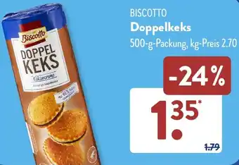 Aldi Süd BISCOTTO Doppelkeks 500 g Packung Angebot