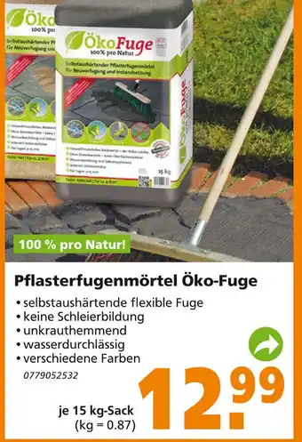 Globus Baumarkt Pflasterfugenmörtel ökofuge 15kg Angebot