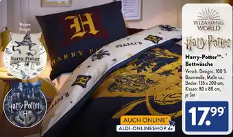 Aldi Süd Harry-Potter Bettwäsche Angebot