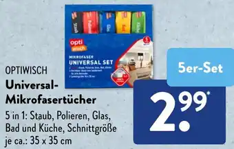 Aldi Süd OPTIWISCH Universal Mikrofasertücher 5er-Set Angebot