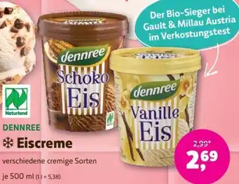 Biomarkt DENNREE Eiscreme 500 ml Angebot