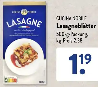 Aldi Süd CUCINA NOBILE Lasagneblätter 500 g Packung Angebot