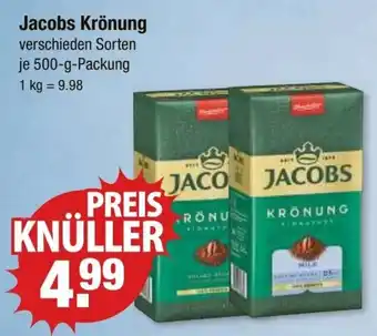 V Markt Jacobs Krönung verschieden Sorten je 500-g-Packung Angebot