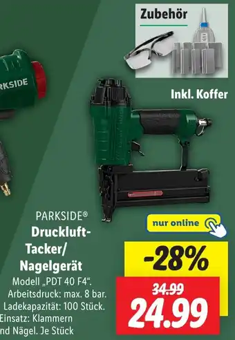 Lidl PARKSIDE Druckluft Tacker/ Nagelgerät Angebot