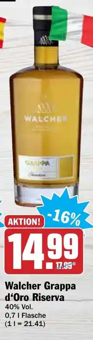 AEZ Walcher Grappa d'Oro Riserva 0,7L Angebot