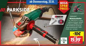 Lidl PARKSIDE Winkelschleifer „PWS 125 F6" Angebot