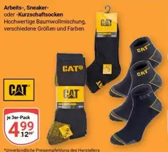 Globus CAT Arbeits-, Sneaker- oder -Kurzschaftsocken je 3er-Pack Angebot