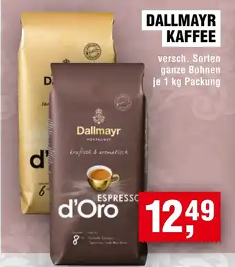 Handelshof DALLMAYR KAFFEE ganze Bohnen je 1 kg Packung Angebot