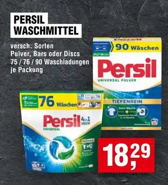 Handelshof PERSIL WASCHMITTEL 75/76/90 Waschladungen je Packung Angebot