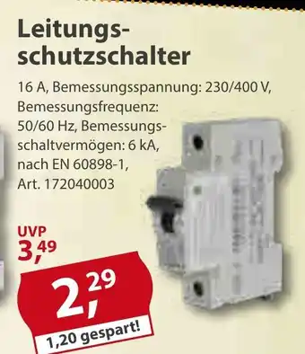 Sonderpreis Baumarkt Leitungsschutzschalter Angebot