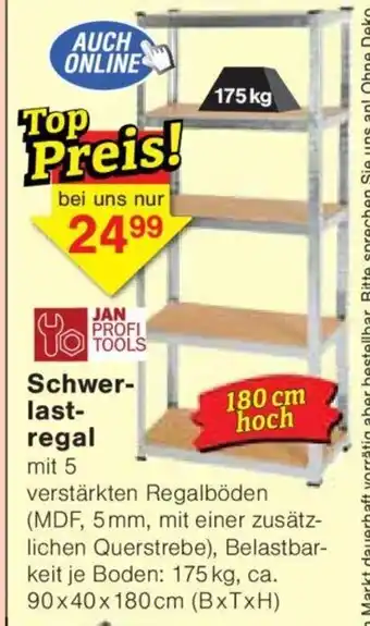 Jawoll Schwer- last- regal Angebot