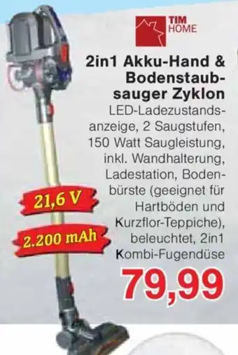Jawoll 2in1 Akku-Hand & Bodenstaub- sauger Zyklon Angebot