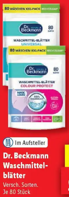 Lidl Dr. Beckmann Waschmittelblätter 80 Stück Angebot
