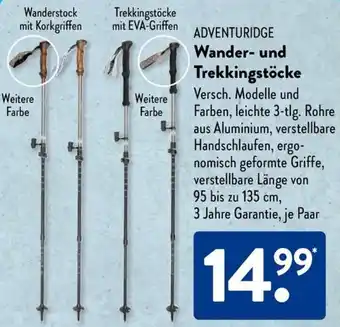 Aldi Süd ADVENTURIDGE Wander und Trekkingstöcke Angebot