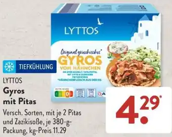 Aldi Süd LYTTOS Gyros mit Pitas 380 g Packung Angebot