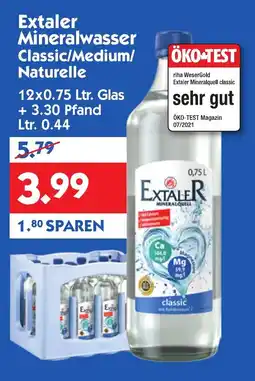 Hol'ab Getränkemarkt Extaler Mineralwasser Classic/Medium/ Naturelle 12x0.75 Ltr. Glas Angebot