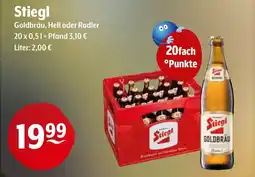 Getränke Hoffmann Stiegl Goldbräu, Hell oder Radler 20*500ml Angebot