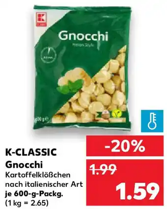 Kaufland K-CLASSIC Gnocchi 600 g Packg. Angebot