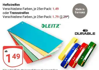 Globus LEITZ Heftstreifen oder Trennstreifen Angebot