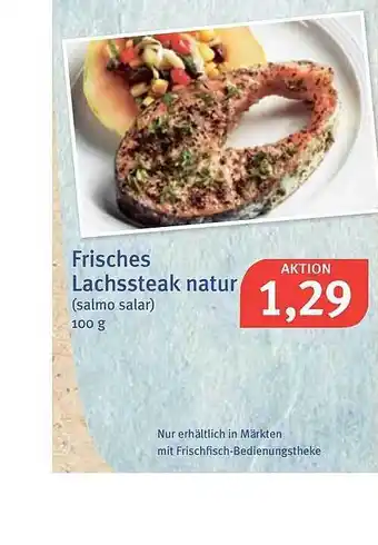 Feneberg Frisches Lachssteak Natur 100g Angebot