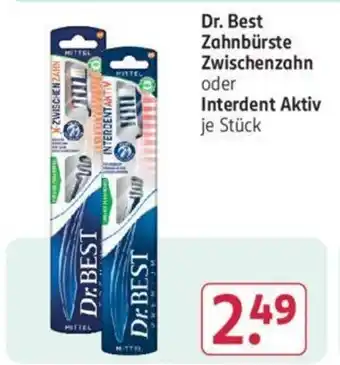 Rossmann Dr. Best Zahnbürste Zwischenzahn oder Interdent Aktiv Angebot