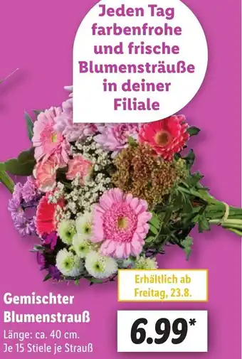 Lidl Gemischter Blumenstrauß Angebot