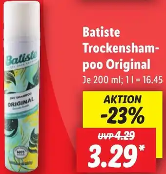 Lidl Batiste Trockenshampoo Original 200 ml Angebot