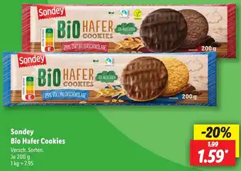 Lidl Sondey Bio Hafer Cookies 200 g Angebot