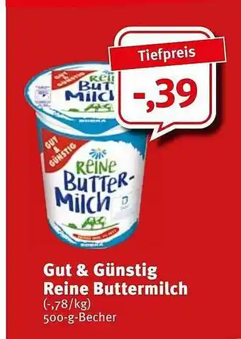 Feneberg Gut & Günstig Reine Buttermilch 500g Becher Angebot