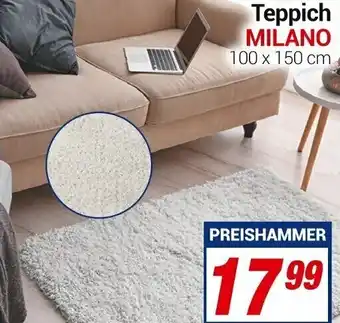 CENTERSHOP Teppich Milano 100 x 150 cm Angebot