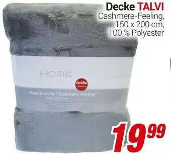 CENTERSHOP Decke Talvi 150 x 200 cm, 100% Polyester Angebot