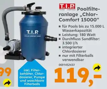 Globus Baumarkt T.I.P. Poolfilteranlage ,,Chlor- Comfort 15000" Angebot