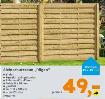 Globus Baumarkt Sichtschutzzaun „Rügen" Angebot