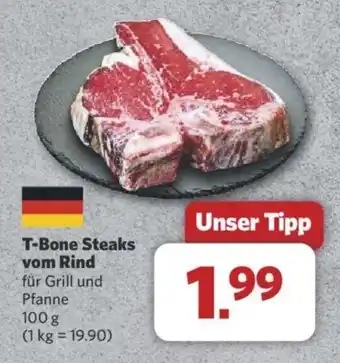 Combi T-Bone Steaks vom Rind für Grill und Pfanne 100 g Angebot